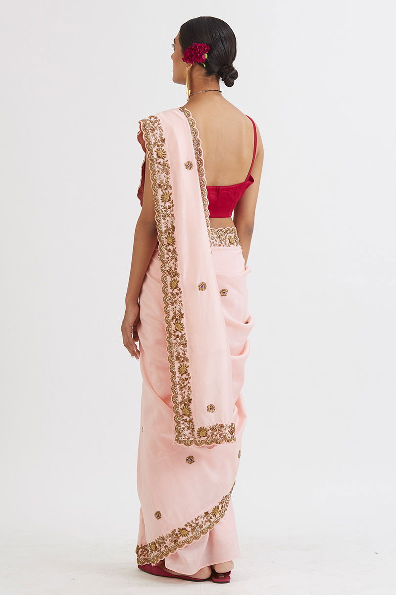 ZEENAT BLUSH SAREE
