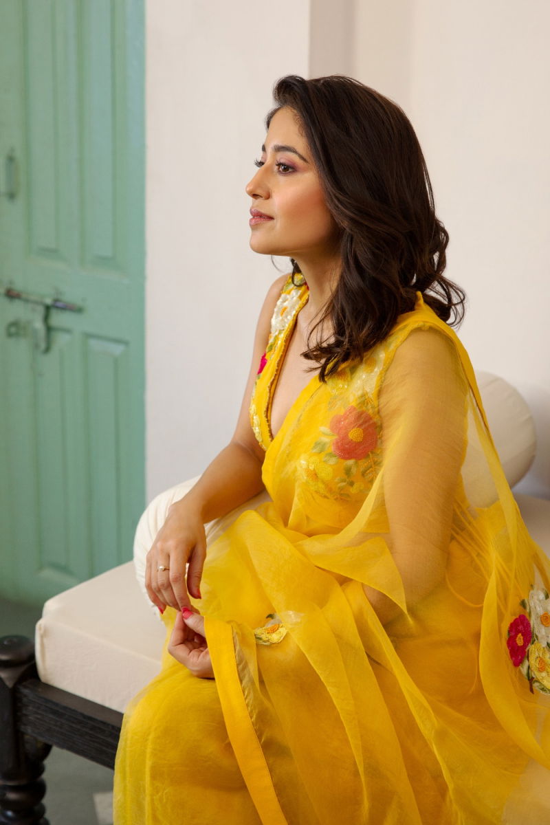 Sarere Yellow Organza 