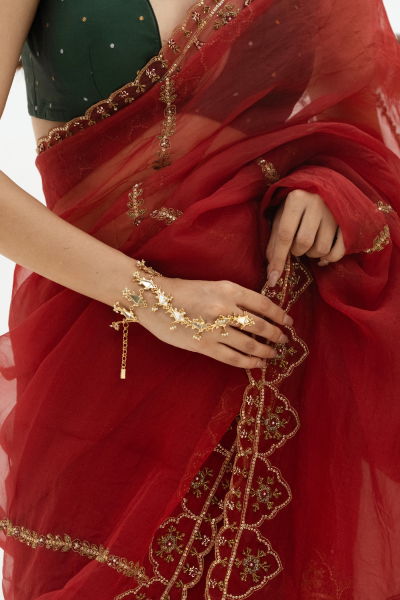 RED MEHAFIL SAREE
