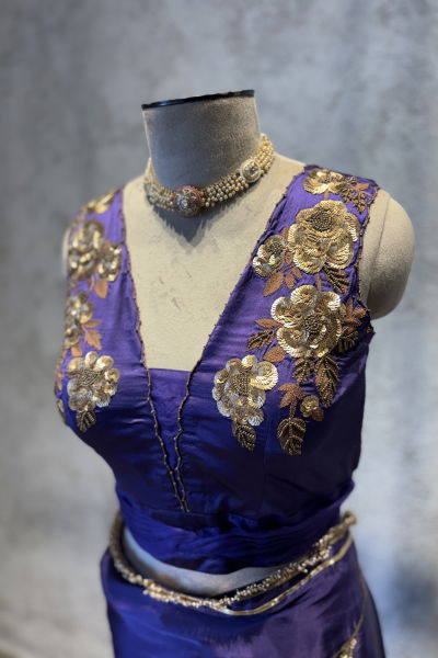 SAHINA SILK BLOUSE (PURPLE)