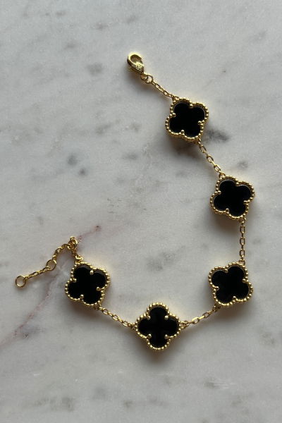 CLOVER BRACELET - BLACK