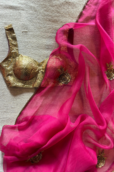 PINK-GOLD PARO 2 SAREE