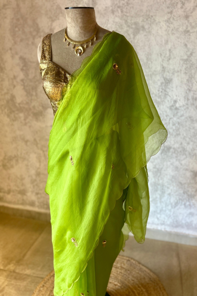 IRIS GREEN SAREE