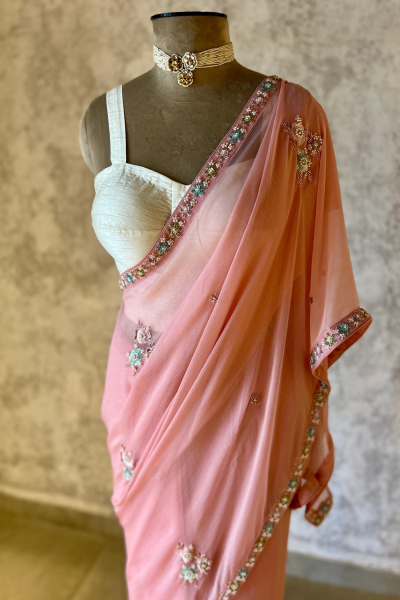 MISTY PINK SAREE
