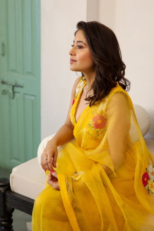 Sarere Yellow Organza 